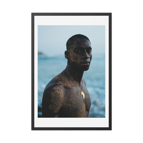 Male Portrait 4 - Framed Poster: Inspiring African Portrait Wall Art