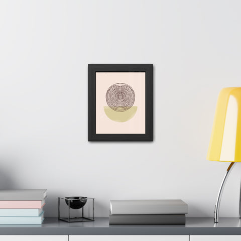 Blend 3 - Minimalist Framed Poster - Abstract Circular Design for Modern Decor