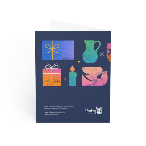 Hanukkah Greeting Card – Hanukkah / Holiday Greeting Card - Illustrated, Modern