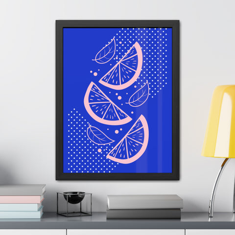 When life gives you lemons 2 - Citrus Slice Framed Poster - Fresh Fruit Wall Art for Kitchen Decor