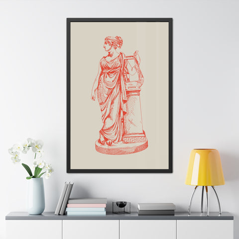 Greeked Out 2 - Elegant Greek Statue Framed Poster Art - Classic Home Decor