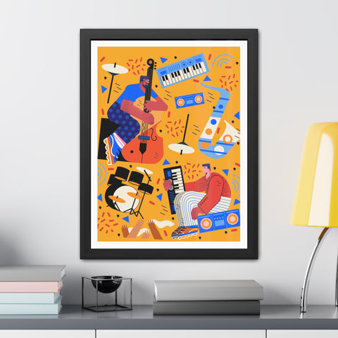 Musicana 4 - Vibrant Music-Themed Framed Posters - Perfect for Home Decor & Gift