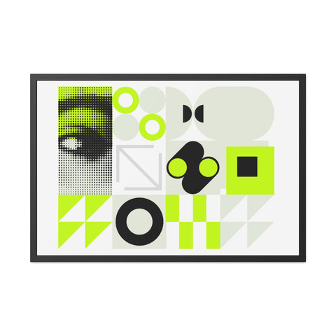 Modern Geometric Framed Poster Art – Eye-Catching Home Decor