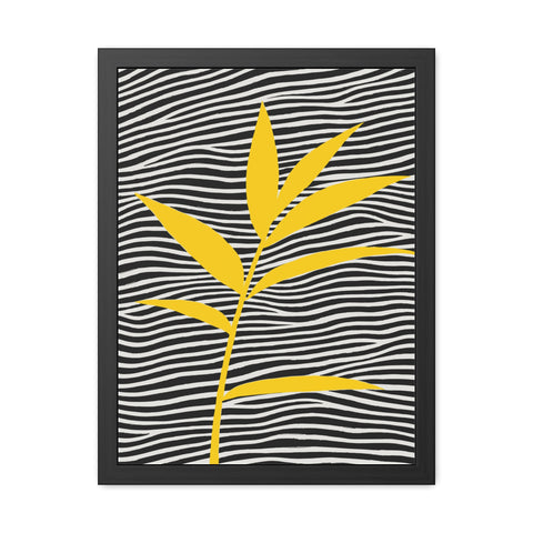Cristobal 1 - Modern Leaf Framed Poster for Home Decor