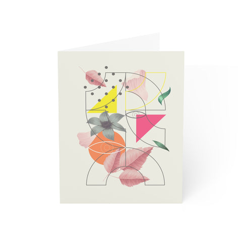 Abstract Floral Geometric Greeting Card — Abstract / Floral Greeting Card - Illustrated, Beautiful, any occasion