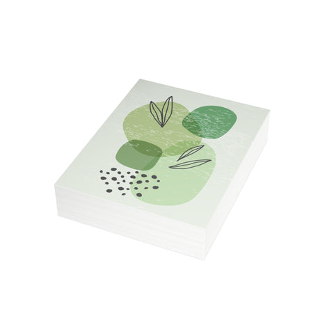 Green Botanical Greeting Card — Abstract Greeting Card - Illustrated, Beautiful, Modern