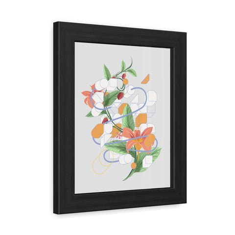 Lavish 3 - Floral Abstract Framed Poster - Modern Art for Home Decor