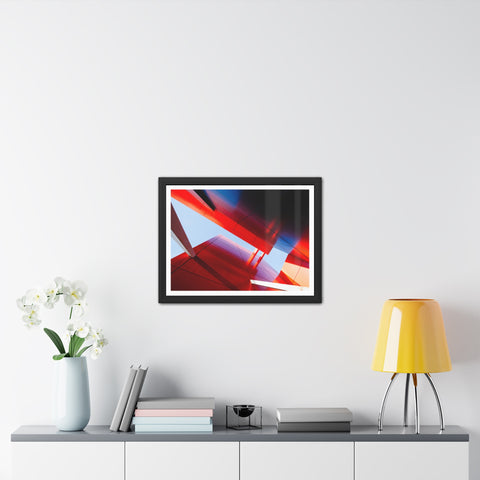 Red Architecture - Modern Framed Art Posters - Abstract Red Architecture Wall Decor
