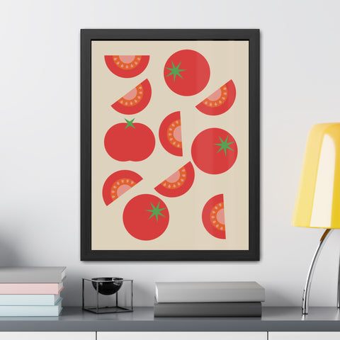 Tomatos off the vine - Framed Poster - Vibrant Wall Art for Kitchen Decor