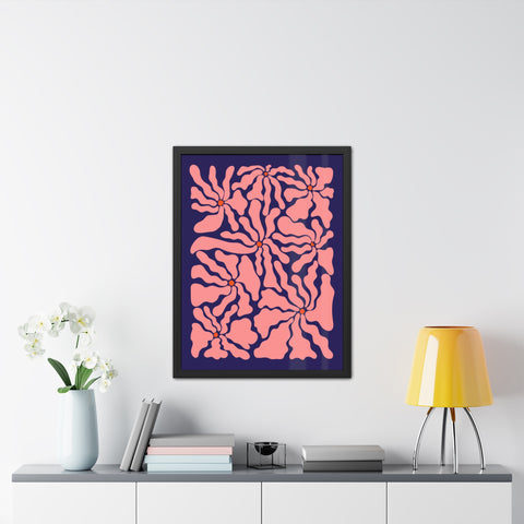 Florish 2 - Floral Abstract Framed Poster – Modern Wall Art for Home Décor