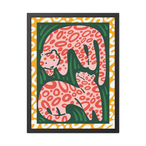Amazon 2 - Stylish Framed Poster – Vibrant Jungle Theme with Leopard Design