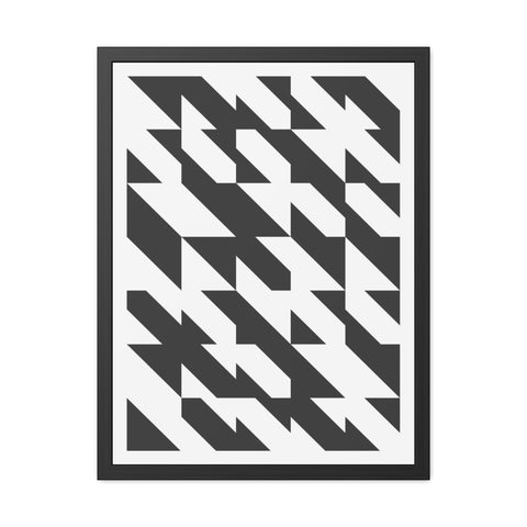 Gridline 1 - Modern Geometric Framed Poster - Monochrome Wall Art for Home Décor