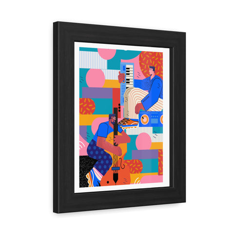 Musicana 1 - Vibrant Musical Framed Posters - Colorful Wall Art for Music Lovers