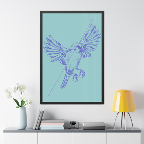 Wings 4 - Blue Bird Framed Poster - Elegant Wall Art for Home Decor