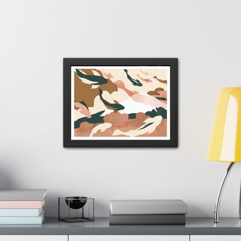 Koi Wind 1 - Abstract Fish Framed Poster - Nature-Inspired Wall Art for Home Decor