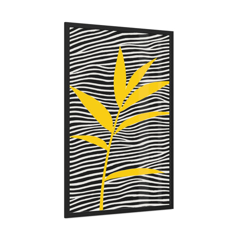 Cristobal 1 - Modern Leaf Framed Poster for Home Decor