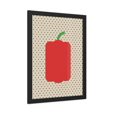 Gamba 1 - Modern Pepper Framed Poster - Minimalist Kitchen Decor