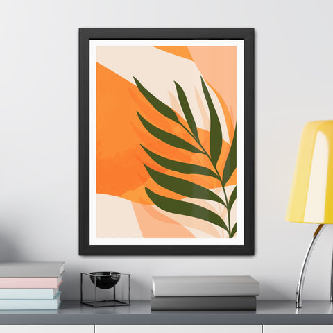 Agora 4 - Tropical Leaf Framed Poster | Modern Wall Art for Home Decor