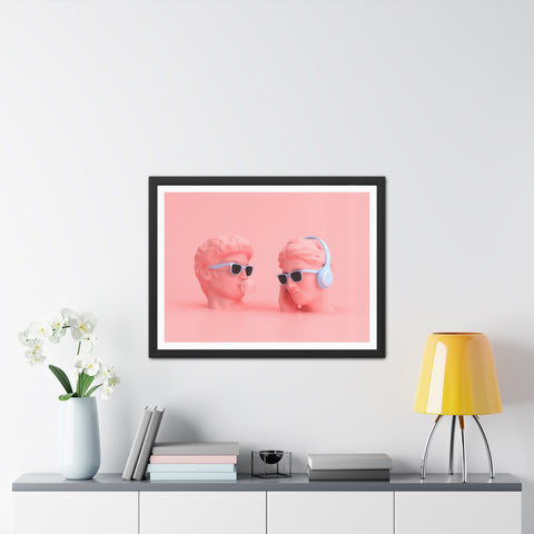 Popped - Trendy Framed Posters - Retro Vibes with Stylish Heads & Headphones