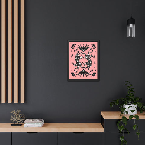 Mirror 1 - Whimsical Framed Poster - Starry Cat Design for Home Décor