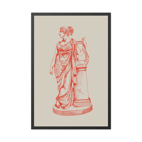 Greeked Out 2 - Elegant Greek Statue Framed Poster Art - Classic Home Decor