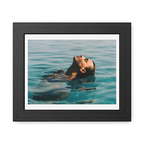 The Dip - Serene Woman Framed Poster - Tranquil Wall Art for Home Decor