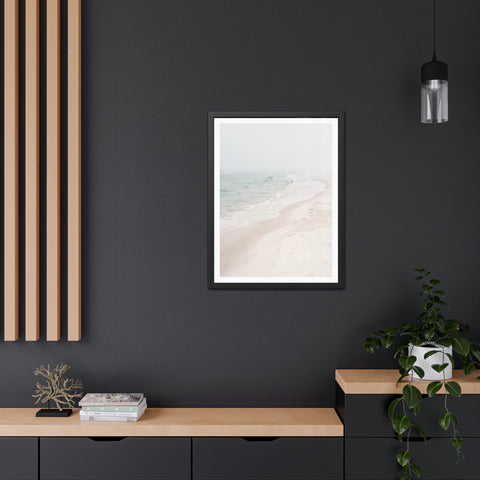 Silent Beach - Serene Coastal Framed Poster | Beach Wall Art Decor for Home & Office