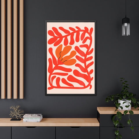 Marinda 9 - Vibrant Floral Framed Poster | Modern Home Decor | Abstract Art for Living Room