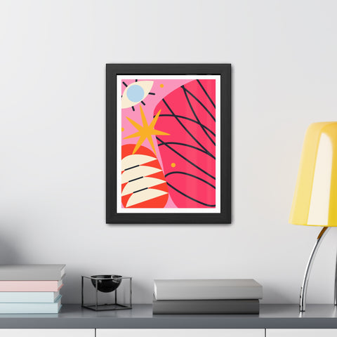 Kurian 2 - Vibrant Abstract Framed Poster - Modern Wall Art Decor