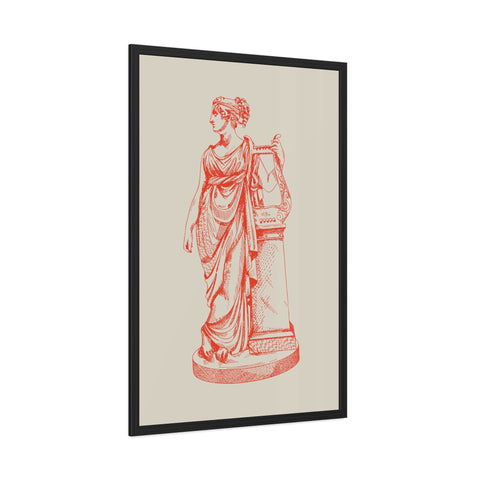 Greeked Out 2 - Elegant Greek Statue Framed Poster Art - Classic Home Decor