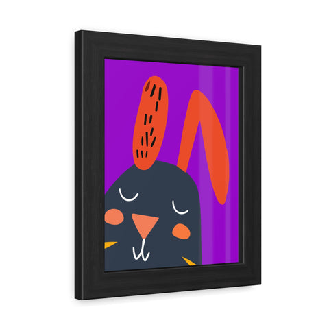 Childrana 4 - Whimsical Bunny Framed Poster - Playful Home Decor for Kids' Rooms