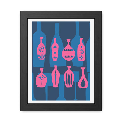 Wine Country 4 - Vibrant Bottles Framed Poster - Modern Art Home Decor