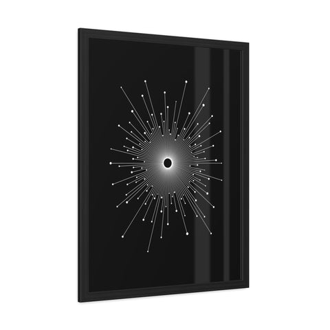 Universalis 3 - Modern Geometric Framed Poster - Minimalist Black and White Wall Art