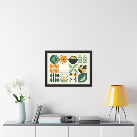 Farmhouse 1 - Botanical Framed Poster Art - Modern Home Decor for Nature Lovers