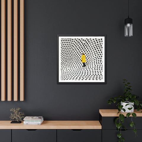 Dotted 1 - Modern Polka Dot Framed Poster - Minimalist Wall Art for Home Decor