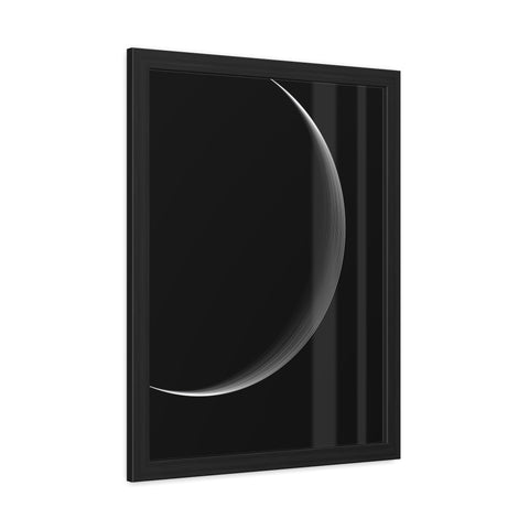 Universalis 2 - Minimalist Framed Poster - Sleek Crescent Moon Design for Modern Decor