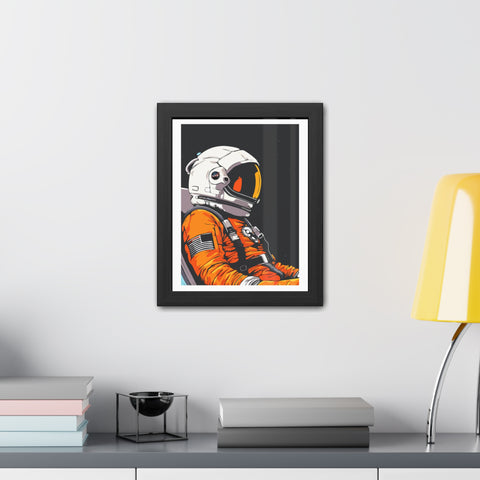 Astrum 1 - Astronaut Framed Poster - Space Art for Adventure Lovers
