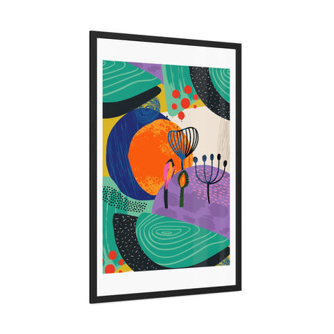 Ericsson 3 - Abstract Framed Poster - Colorful Contemporary Wall Art