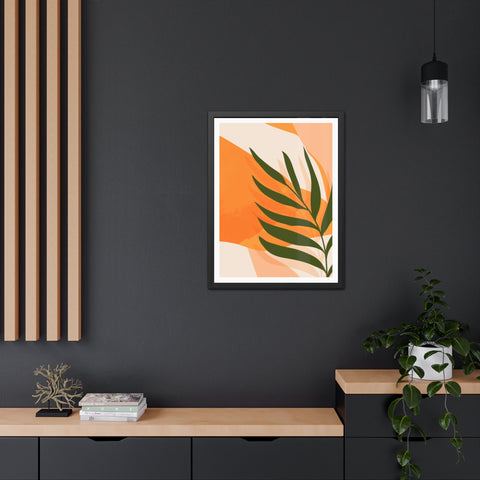 Agora 4 - Tropical Leaf Framed Poster | Modern Wall Art for Home Decor