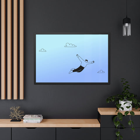 Falling for you - Dreamy Freedom Framed Poster - Inspirational Art for Home Decor
