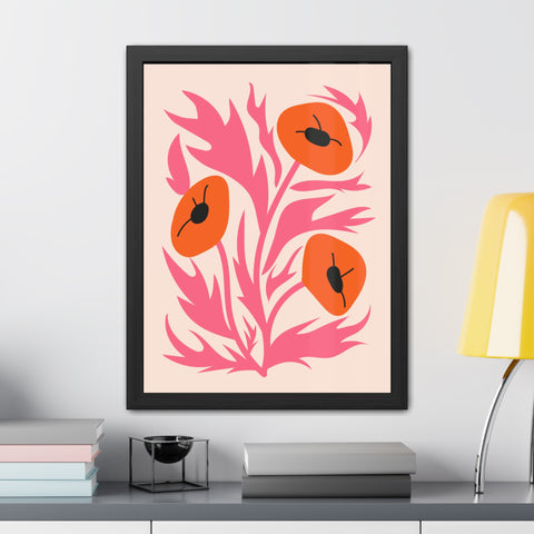 Marinda 3 - Vibrant Floral Framed Poster - Modern Art Print for Home Decor