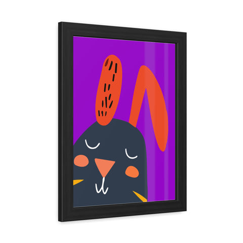 Childrana 4 - Whimsical Bunny Framed Poster - Playful Home Decor for Kids' Rooms