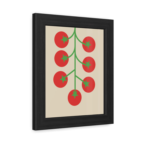 Tomato Vine Framed Poster - Minimalist Wall Art for Kitchen Decor