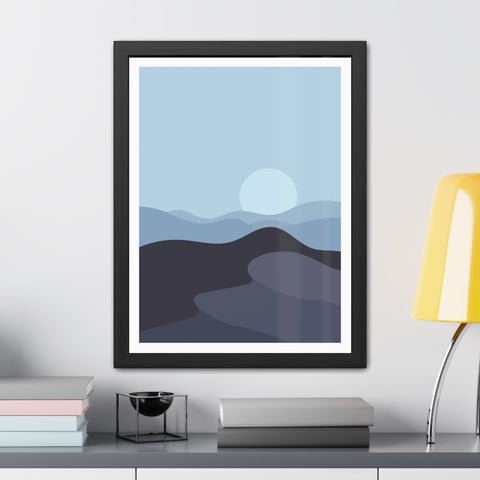 Desert Sun 4 - Serene Landscape Framed Poster – Aesthetic Wall Art for Modern Homes