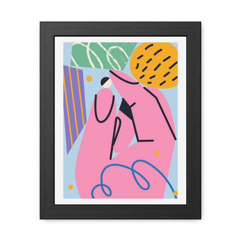 Kurian 8 - Abstract Hand Framed Poster - Modern Art for Home Décor