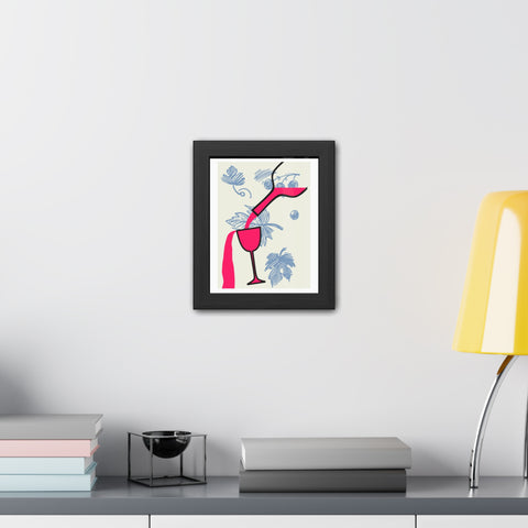 Wine Country 9 - Tropical Cocktail Framed Poster - Vibrant Wall Art for Home Decor