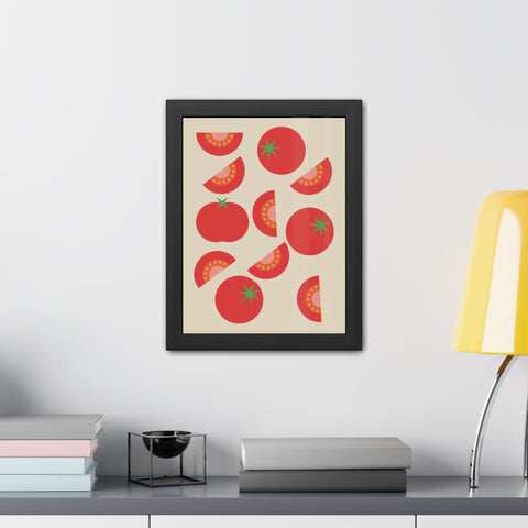 Tomatos off the vine - Framed Poster - Vibrant Wall Art for Kitchen Decor