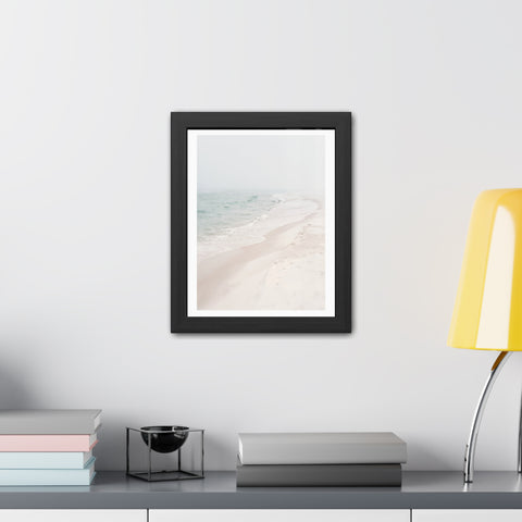 Silent Beach - Serene Coastal Framed Poster | Beach Wall Art Decor for Home & Office