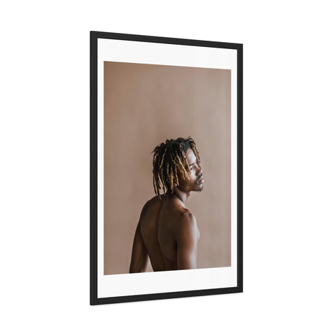 Male Portrait 3 - Elegant Framed Poster - Artistic Male Portrait for Modern Home Decor