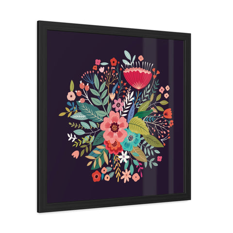 Floral Bouquet - Vibrant Floral Framed Poster - Home Décor for Nature Lovers